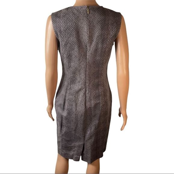 DONNA KARAN Snakeskin Zip Pocket Sheath Dress SIZE 6 - Picture 6 of 16
